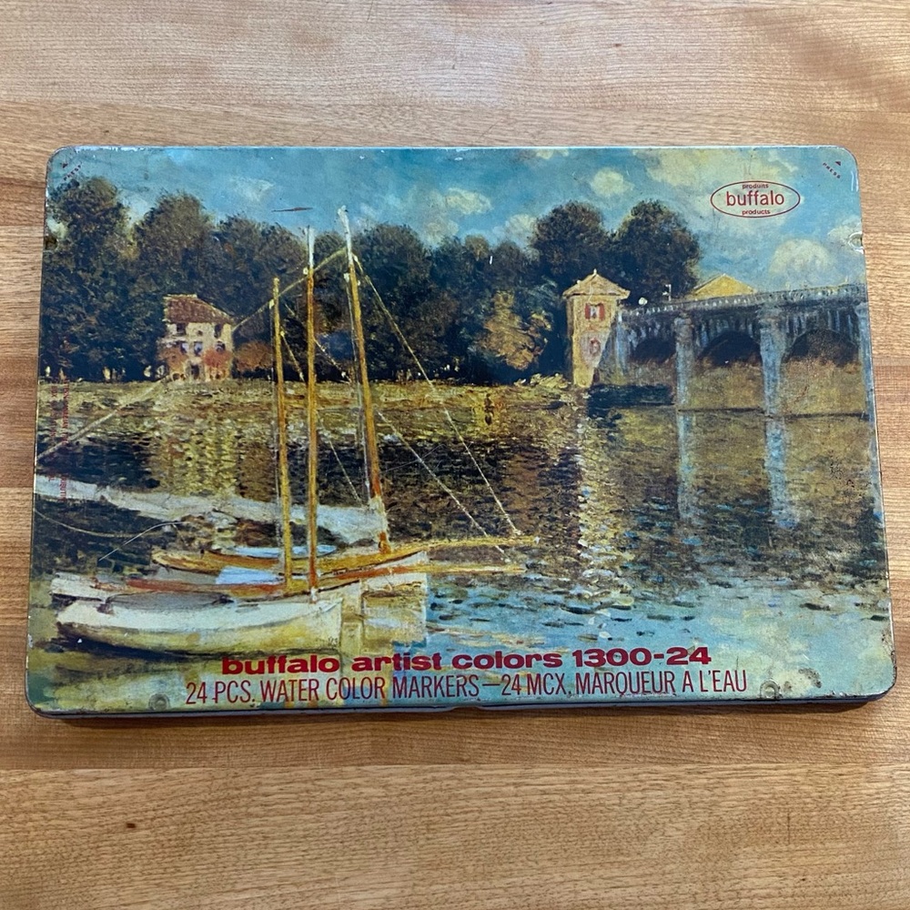 Vintage Metal Tin from Buffalo Pencils Company -Tin only
